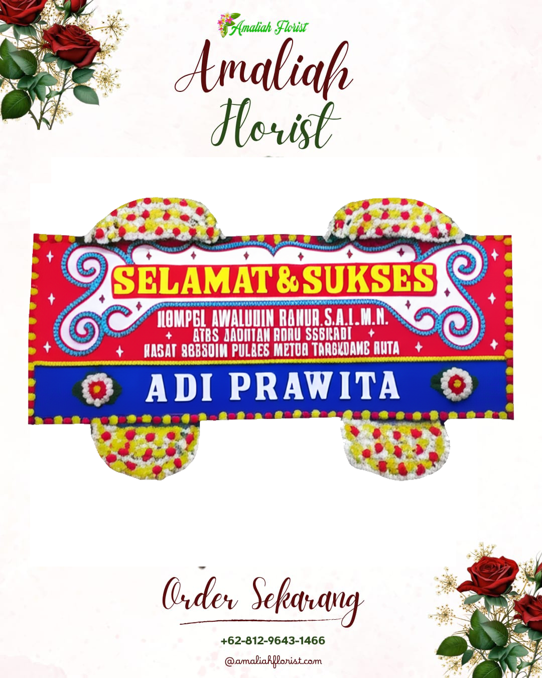 Papan Bunga Ucapan Selamat Tarogong Kaler