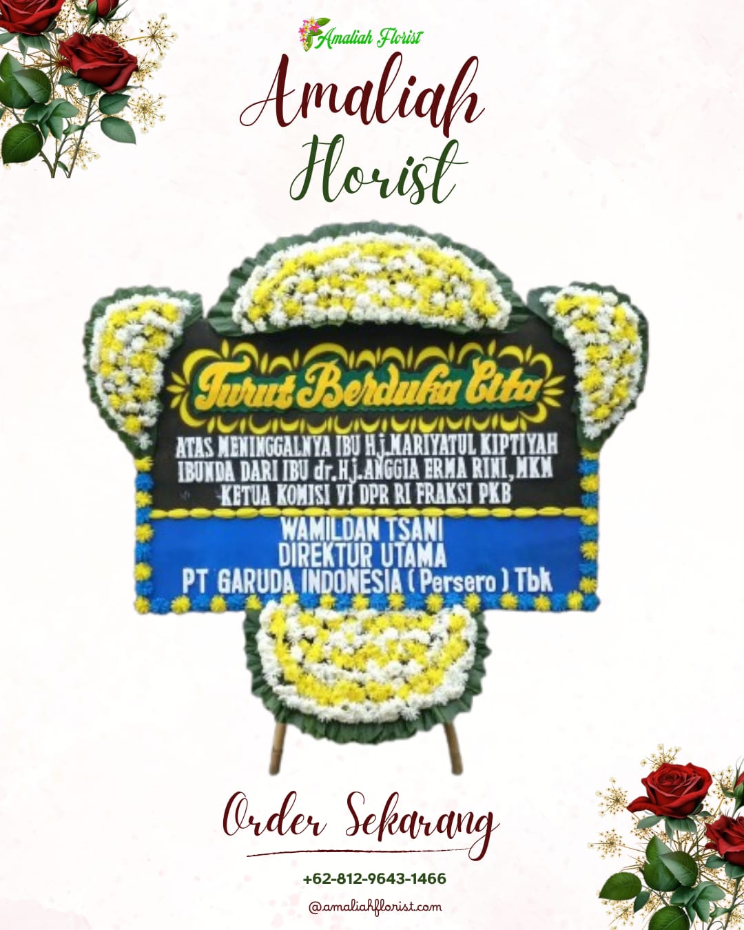 Papan Bunga Duka Tarogong Kaler